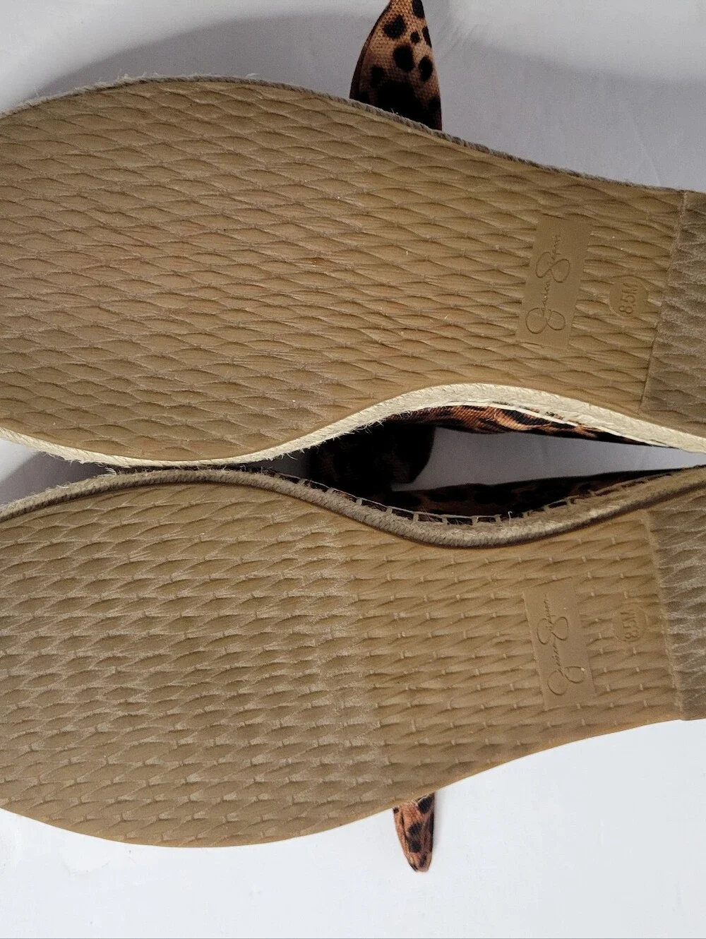 Jessica Simpson Leopard Print Espadrille Flats with Bow Detail